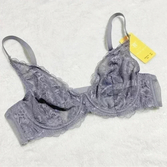 NEW⭐️ WingsLove Sexy Lace Bra See Through Sheer Deep V Plunge Bralette - Picture 10 of 12